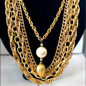 (Video)Gold Tone Necklace’s 6 Strands Total